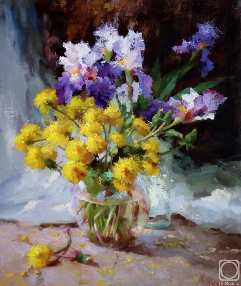 Nikolaev Yury. Dandelions and irises