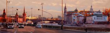Moscow lyrics. An orange cat is walking across the bridge. Kremlin embankment. Shalaev Alexey
