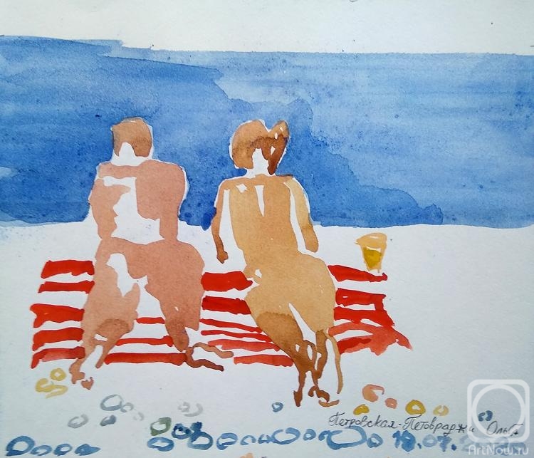 Petrovskaya-Petovraji Olga. Beach watercolors 2020. N3