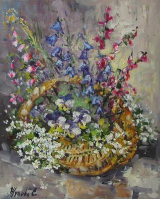 Basket of wildflowers. Zhukova Elena