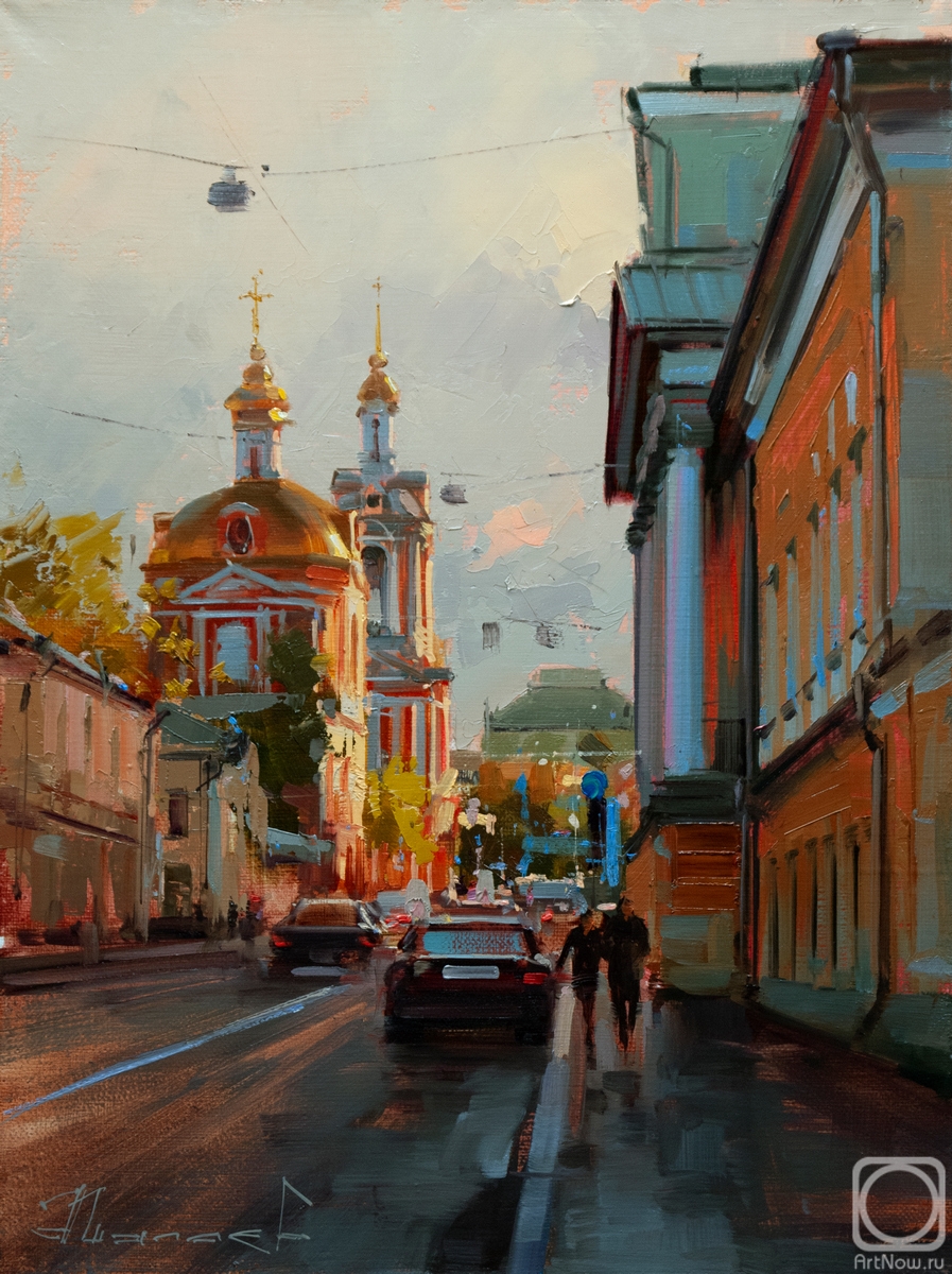 Shalaev Alexey. Moscow churches. Blessed evening. Old Basmannaya street