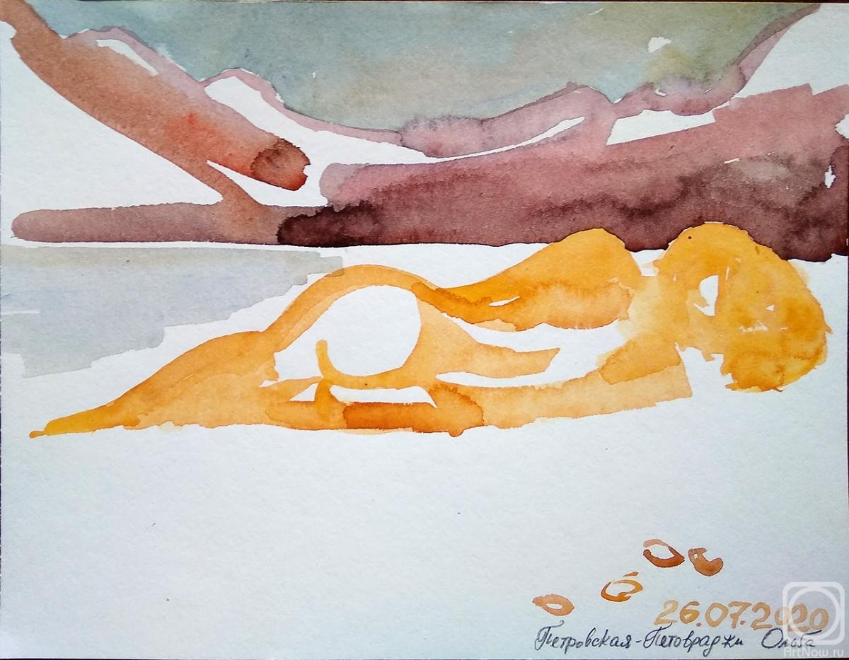 Petrovskaya-Petovraji Olga. Beach watercolors 2020. N4
