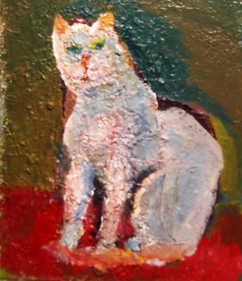 White cat. Jelnov Nikolay