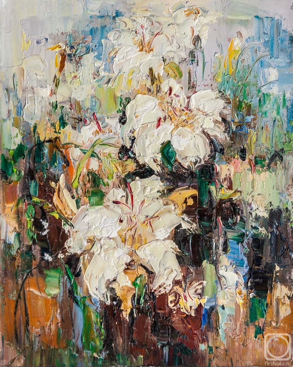 Gomes Liya. Bouquet of white lilies