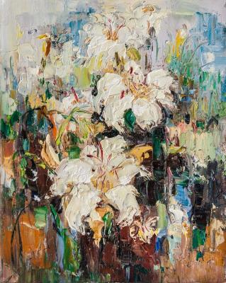 Bouquet of white lilies. Gomes Liya