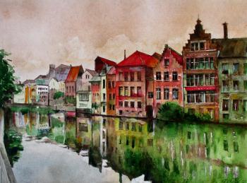 Ghent, city of tourists. Pitaev Valery