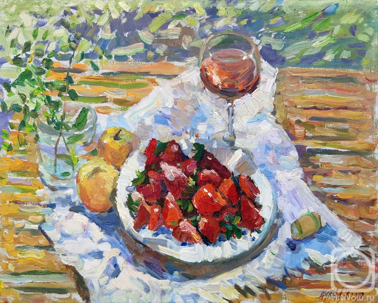 Zhukova Juliya. Breakfast with strawberries