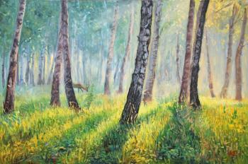 Morning in the forest (Painting With Birches). Kravchenko Mlada