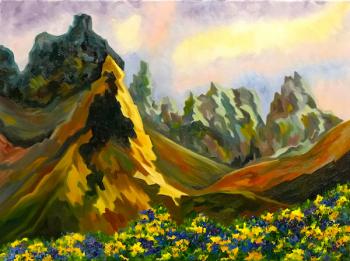 Blossoming in the Mountains. Lukaneva Larissa