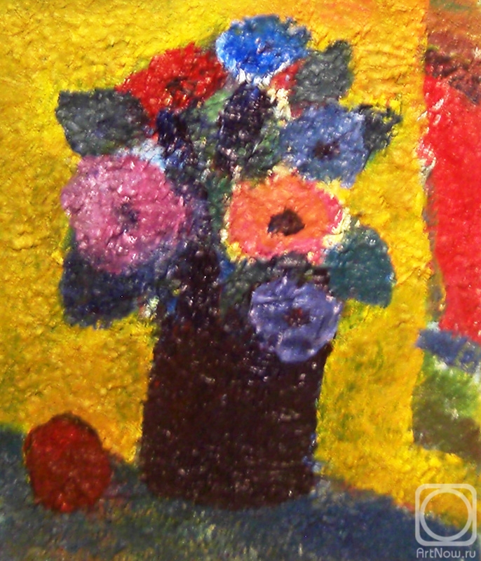 Jelnov Nikolay. Bouquet on yellow
