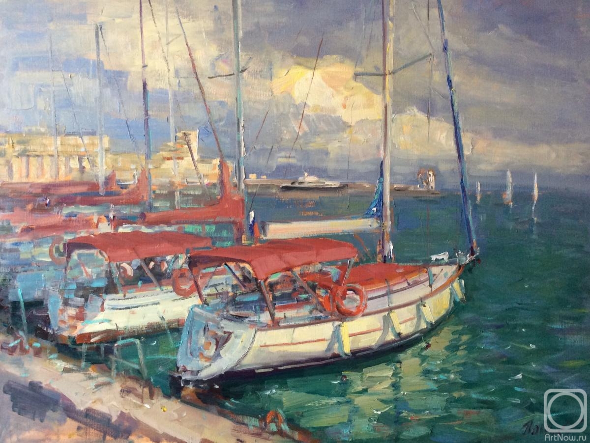 Poluyan Yelena. Yachts in Yalta