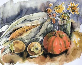 Still life with corn