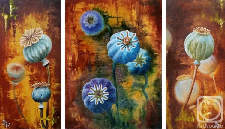 Vasilyeva Irina. Poppy boxes (triptych)
