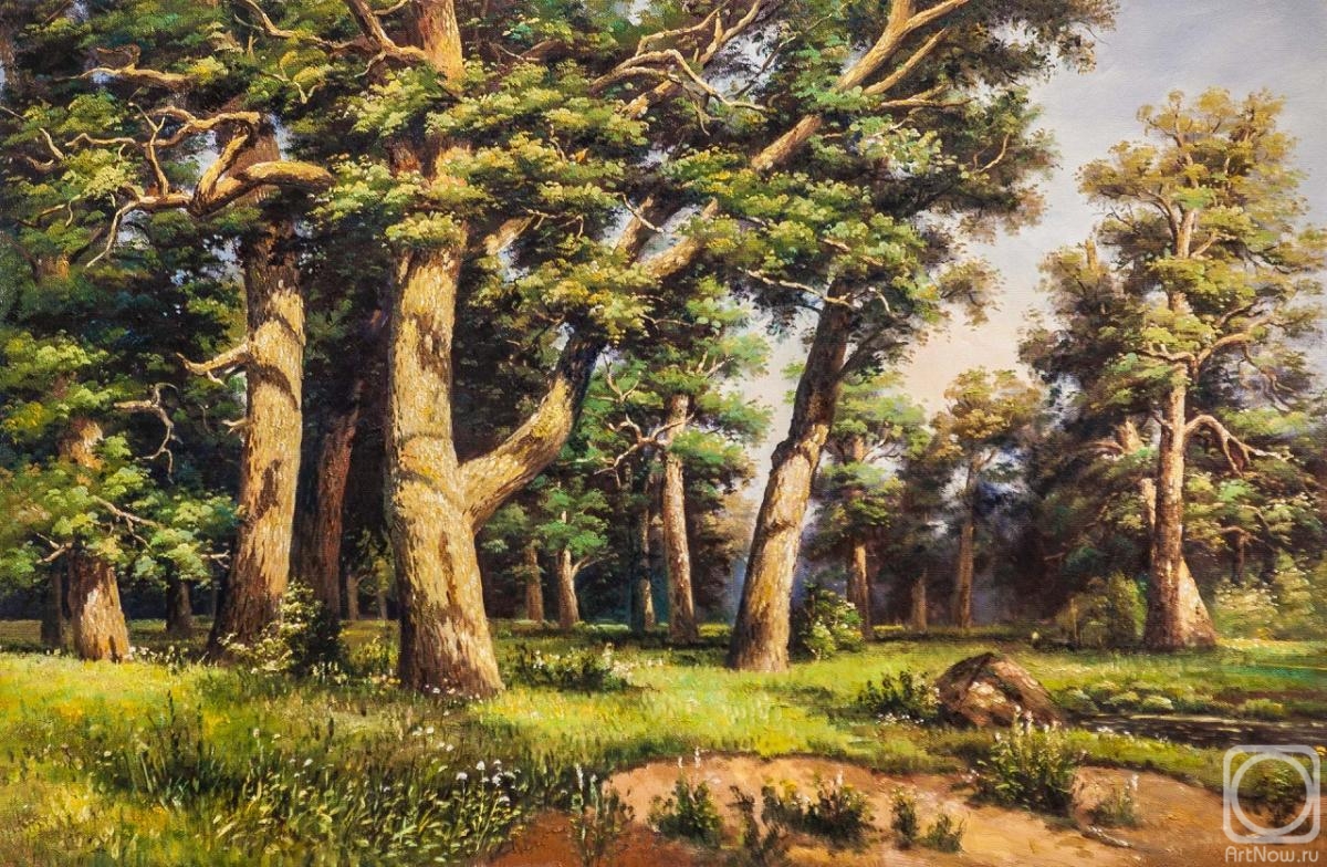 Kamskij Savelij. Copy of Ivan Shishkin's painting. Oak grove