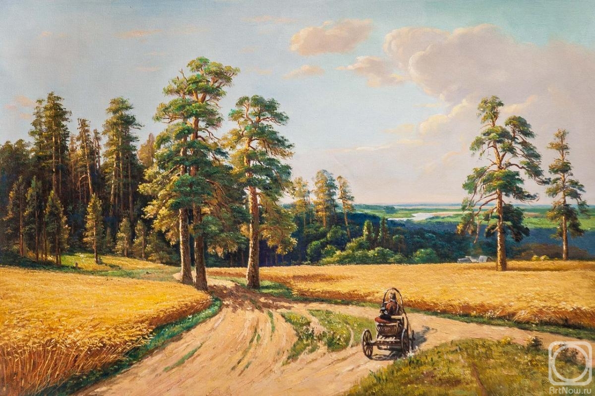 Kamskij Savelij. Copy of the picture of Ivan Shishkin. At the edge of a pine forest