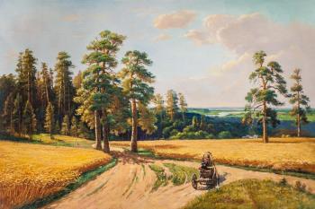 Copy of the picture of Ivan Shishkin. At the edge of a pine forest