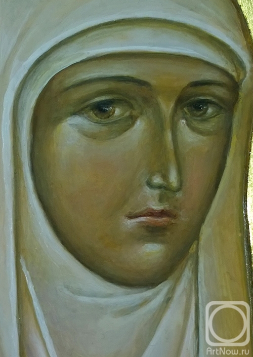 Ivanova Nadezhda. Icon of St. Elizabeth and Barbara (fragment)