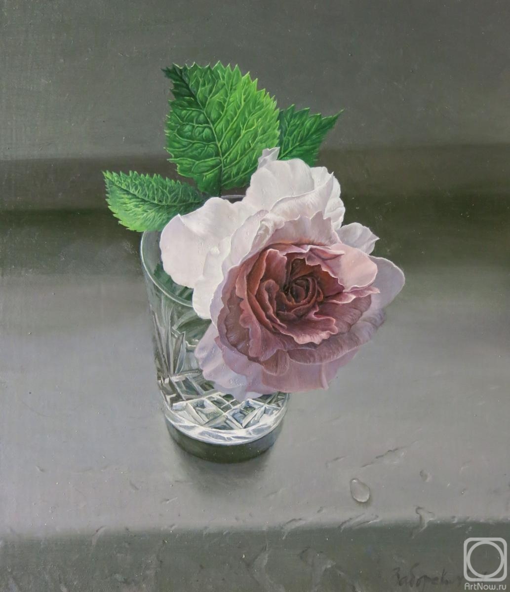 Zaborskih Igor. Rose in a glass