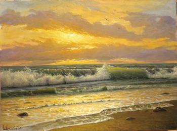 Golden sunset on the sea. Zaborskih Igor