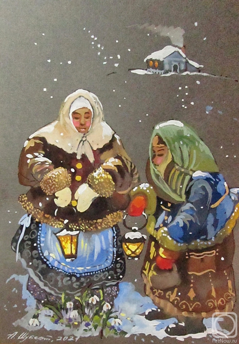 Schubert Albina. Peasant snowdrops