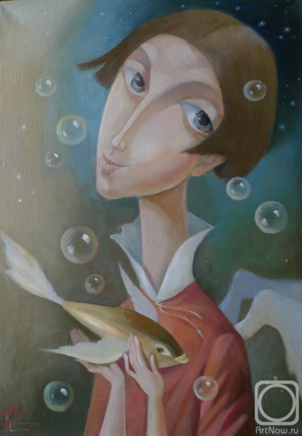 Panina Kira. Angel with a fish