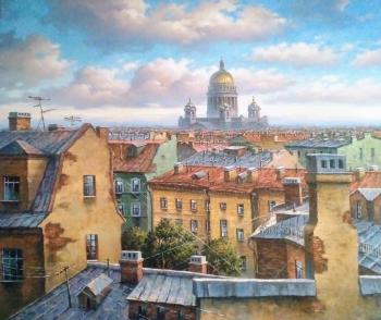 St. Petersburg roofs. View of St. Isaac's Cathedral. Gafiatullin Marat