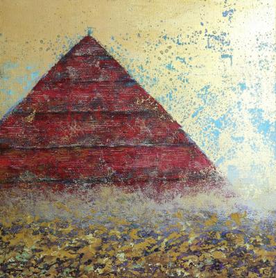 The Desert series. Pyramid (Desert Acrylic Painting). Chepkasova Tatiana
