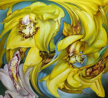 Painting Yellow orchids. Podgaevskaya Marina