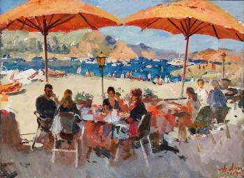 Tossa de Mar. Summer, or the velvet season (Beach Cafe). Lukash Anatoliy