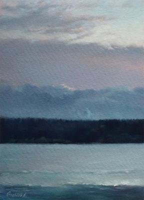 Evening on Lake Seliger. Grechina Anna