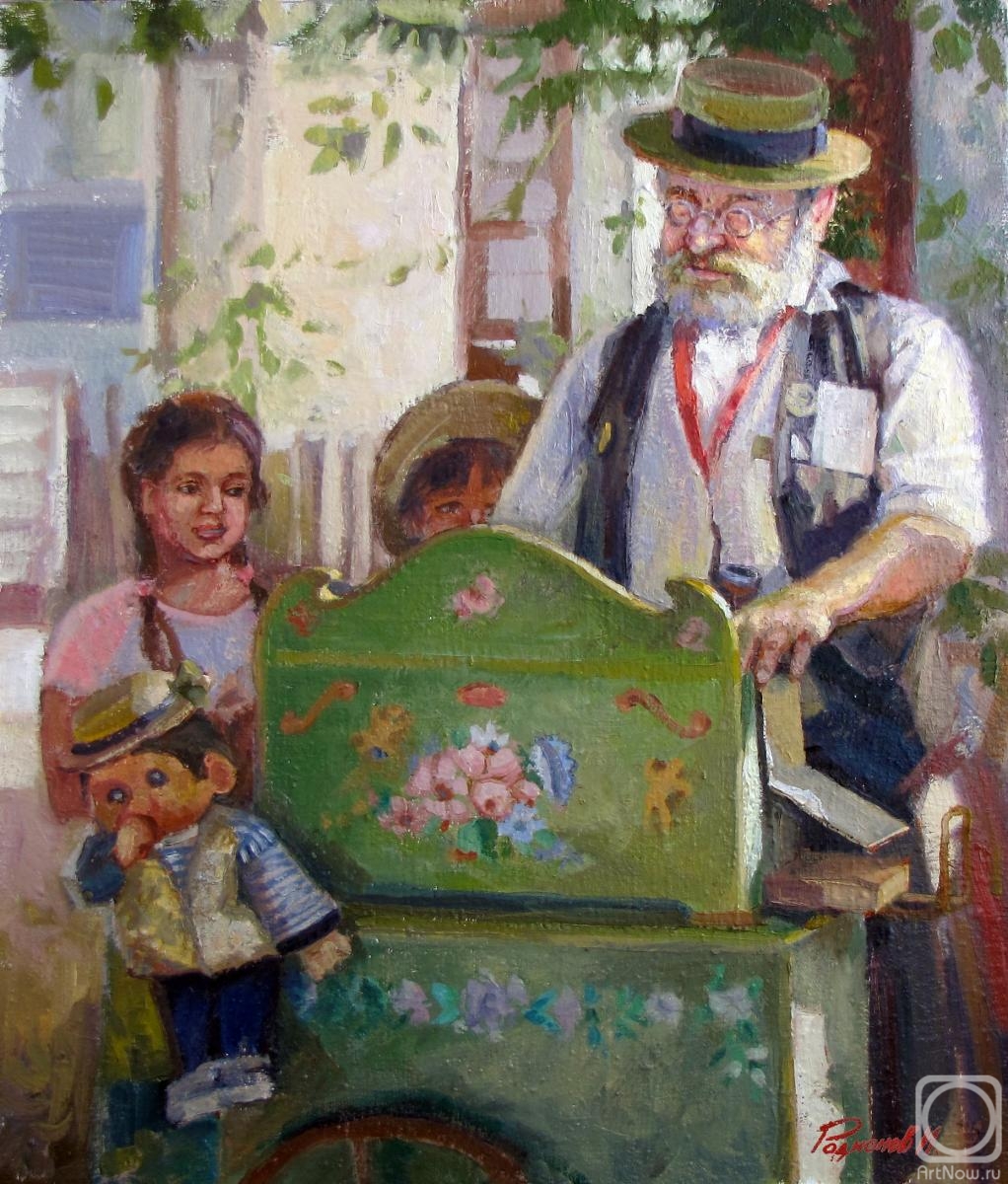 Rodionov Igor. Organ grinder. Holiday in Pont (France)
