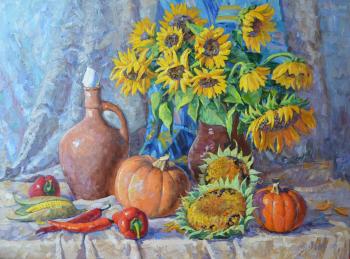 Still life with sunflowers. Fadin Dmitriy