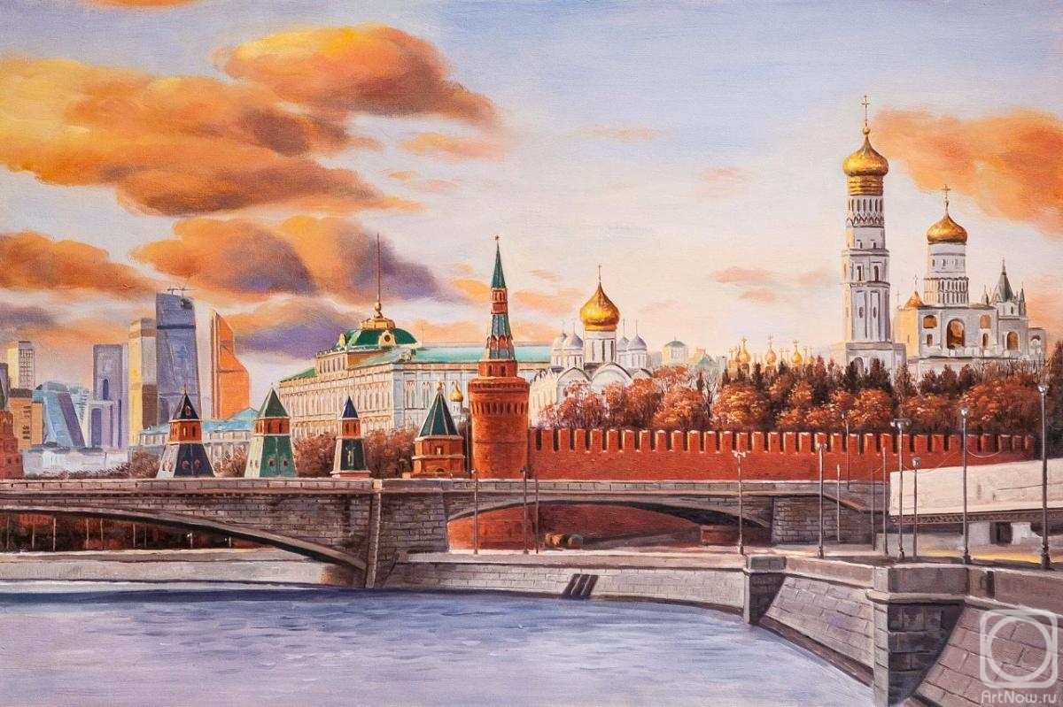 Kamskij Savelij. Times and epochs. View of the Kremlin and Moscow City