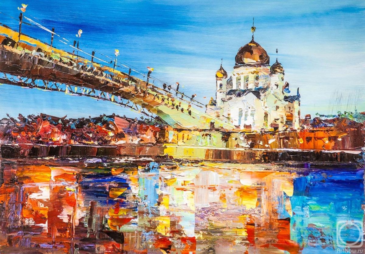 Rodries Jose. View of the Cathedral of Christ the Savior and the Patriarch Bridge
