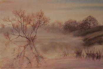 Fog on the river. Semenov Andrey