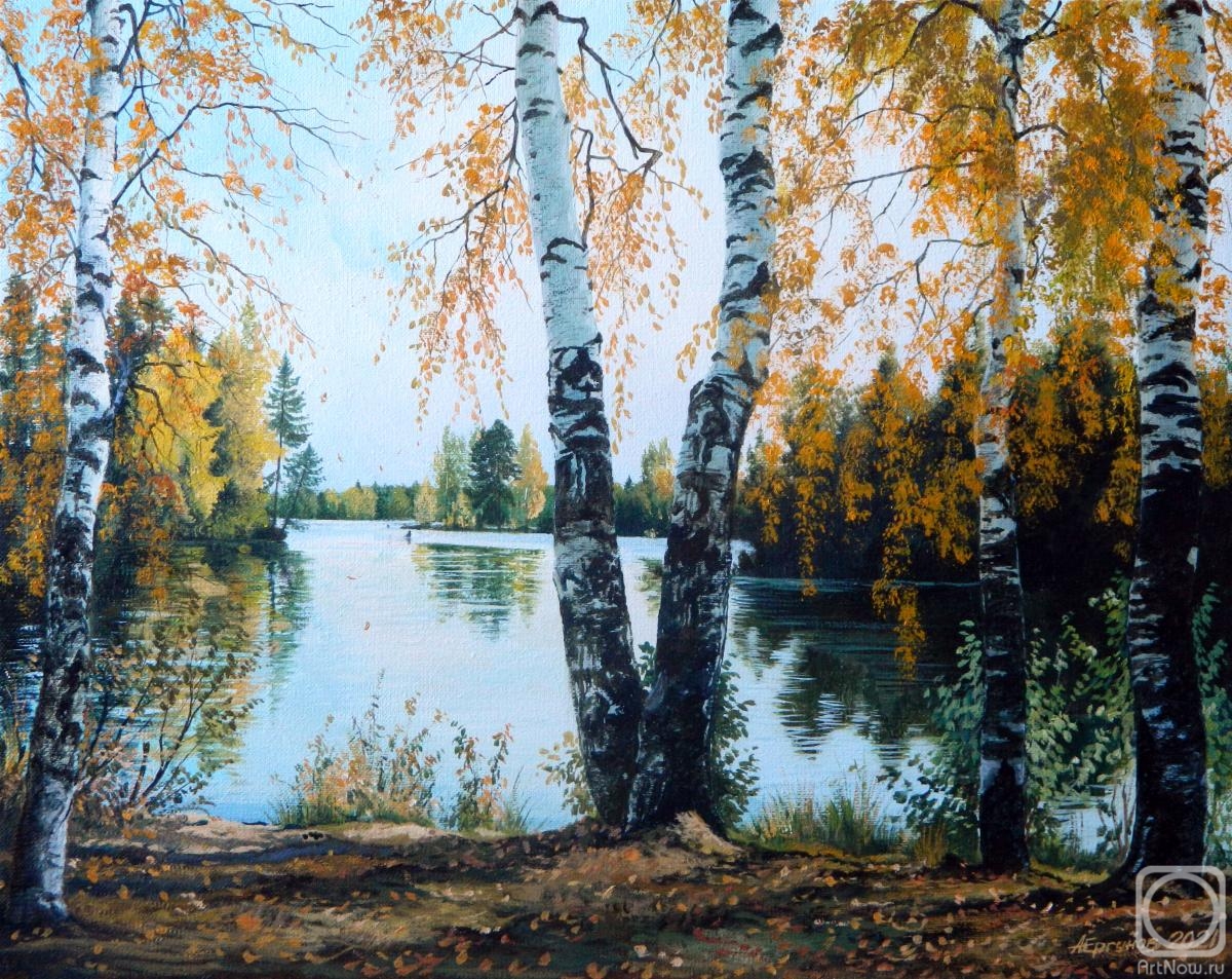 Ergunov Anatoliy. On the shore of the pond