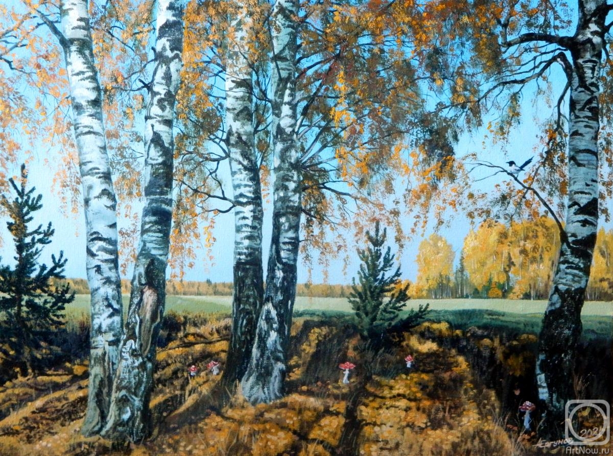 Ergunov Anatoliy. Birch trees on the slope