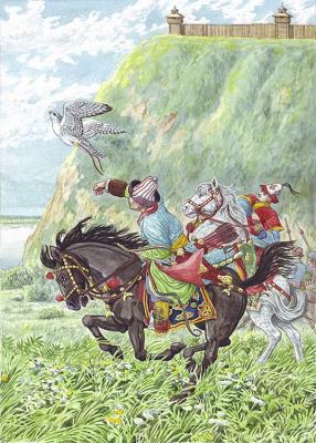 Seid-Khan and Uraz-Muhammed hunting at the Tobolsk fortress. Fomin Nikolay