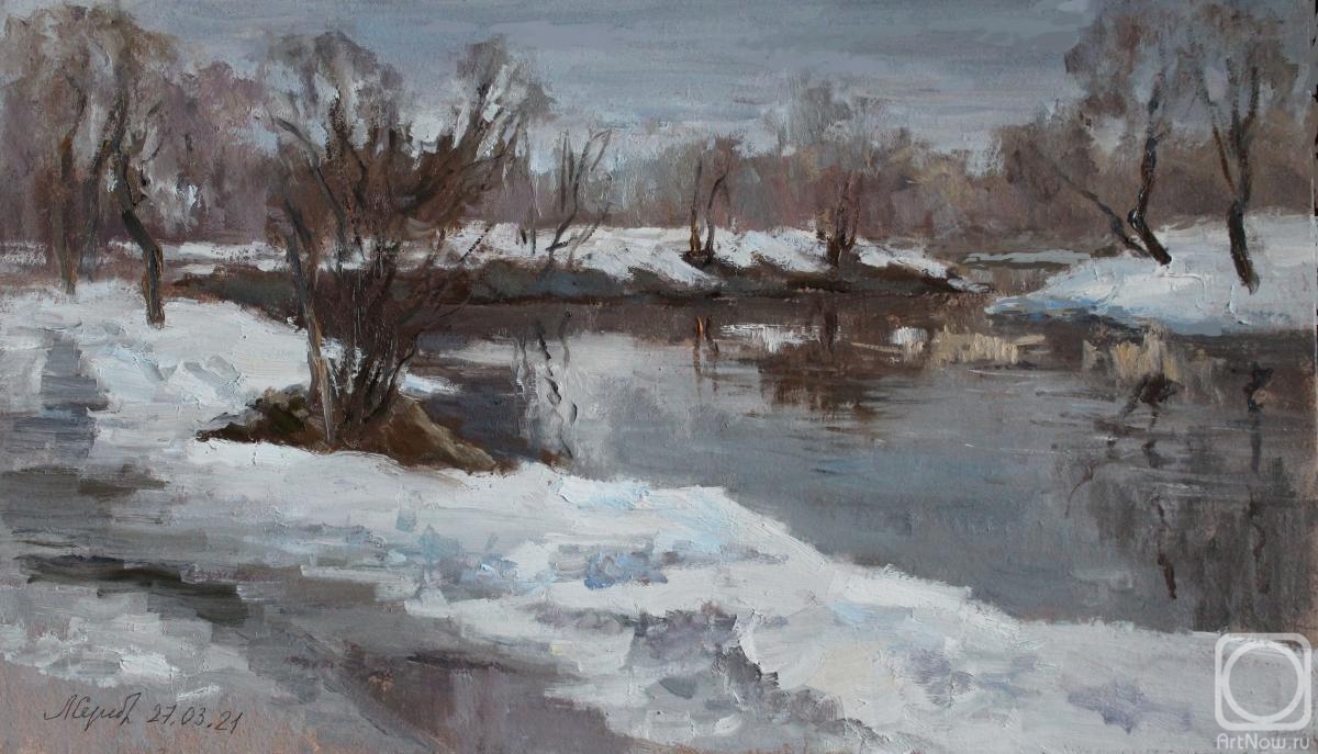 Serebrennikova Larisa. Gloomy March. The river