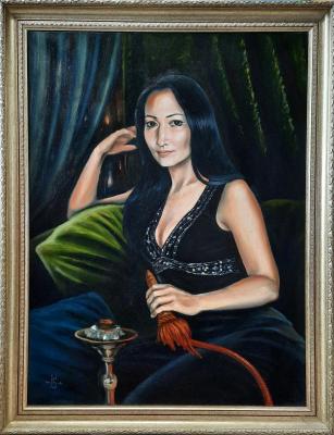 A girl with a hookah (Alua Pikard). Sergeyeva Irina