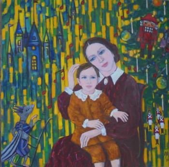 Little Tchaikovsky with his beloved mother. Vasileva Lyudmila