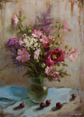 Bouquet with hollyhocks (Flower Setting). Burtsev Evgeny