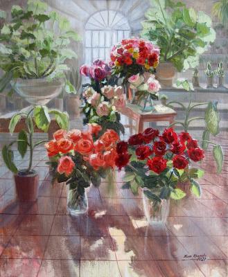 Painting 101 rose. Krasnova Nina