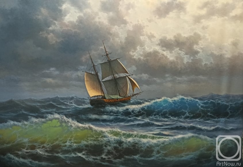 Koval Vladimir. Sailboat on the high seas