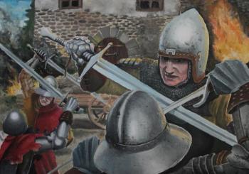 The duel of swordsmen. Butko Vladimir