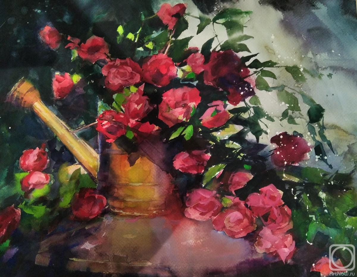Gololobov Michael. Roses in a watering can