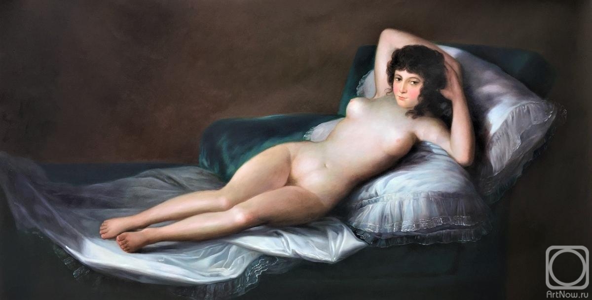 Kamskij Savelij. A copy of F. Goya's painting. Maja nude
