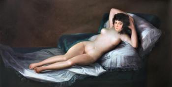 A copy of F. Goya's painting. Maja nude. Kamskij Savelij