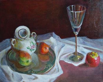Still life with fruit (Still Life With Objects). Popova Ekaterina