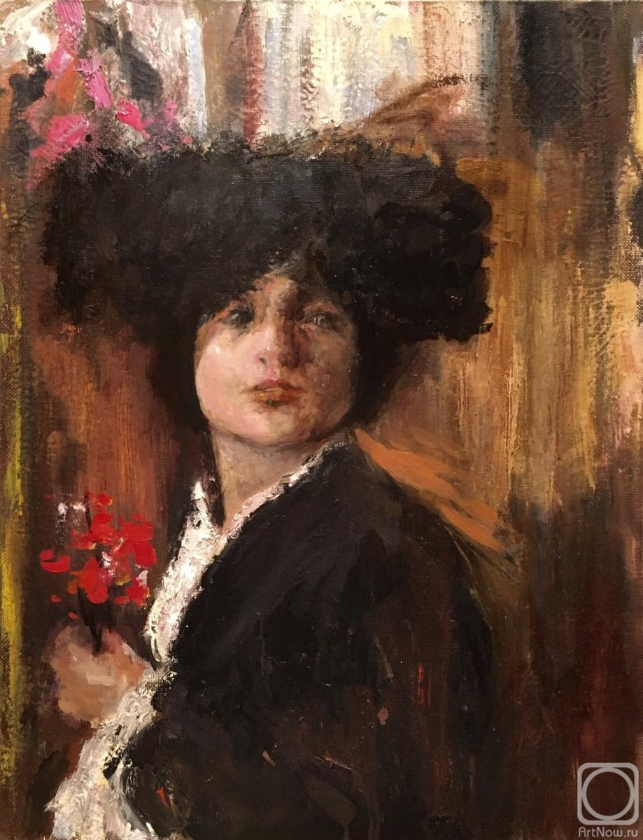 Zhmurko Anton. Girl in a Spanish costume (A copy of a painting by Antonio Mancini)